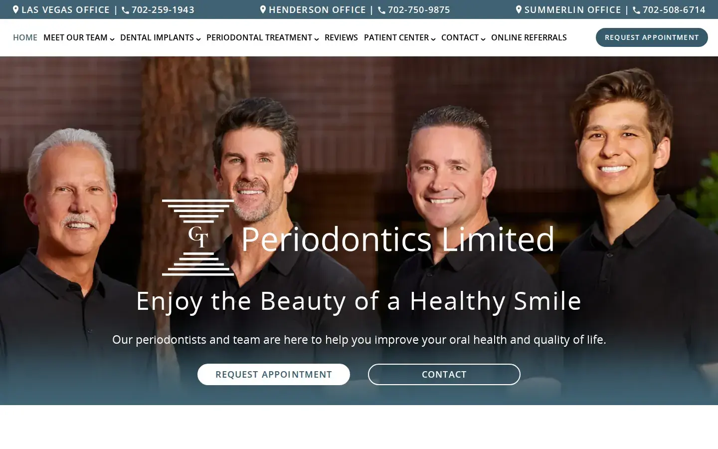 Homepage preview of Periodontics Limited