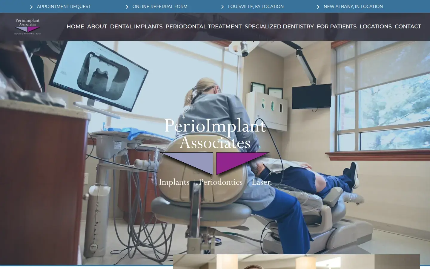 Homepage preview of PerioImplant Associates