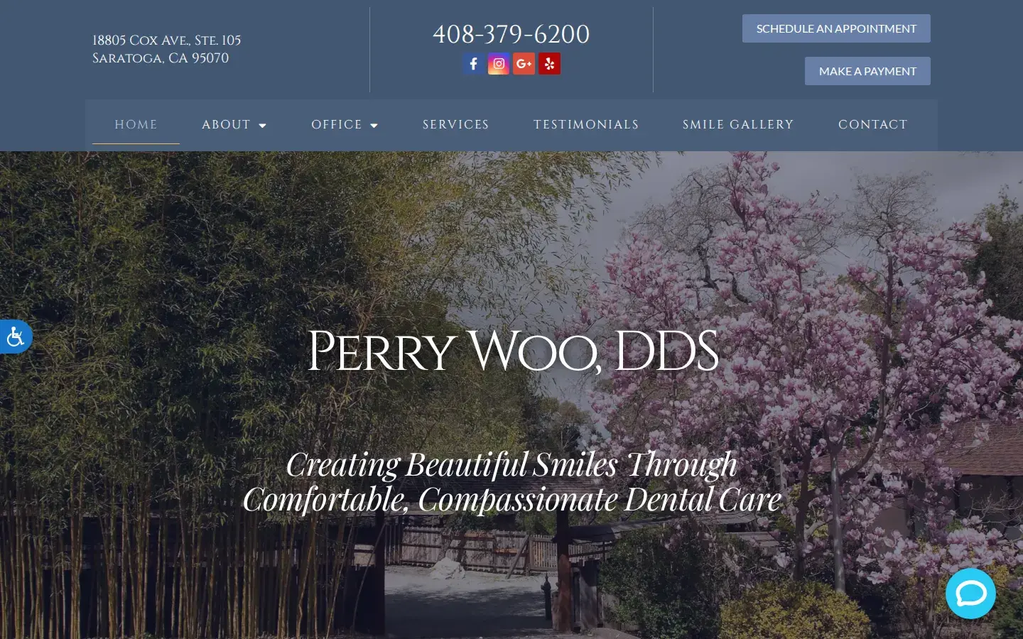 Homepage preview of Perry Woo DDS