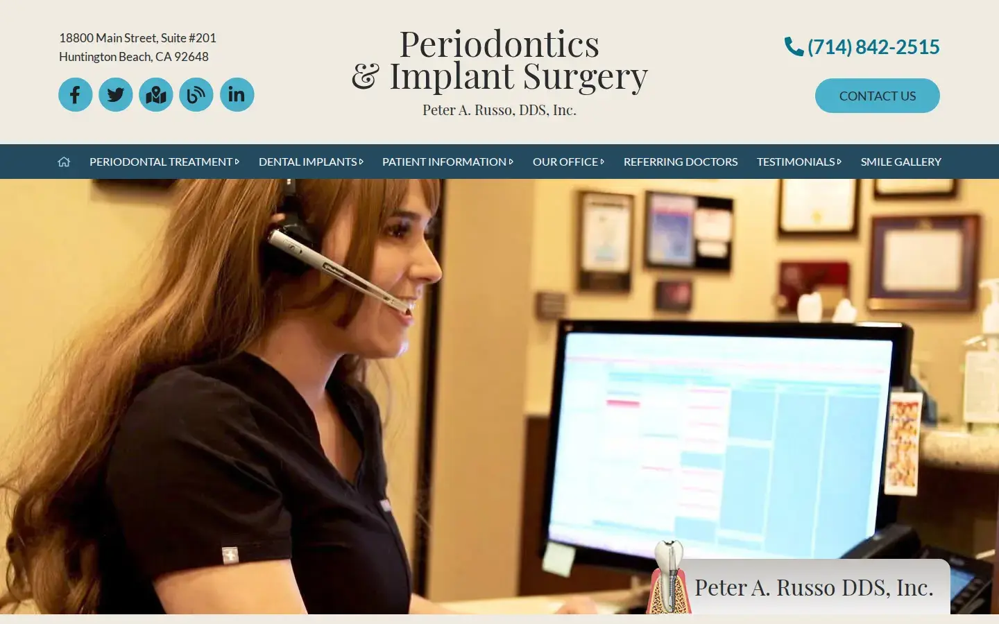Homepage preview of Peter A Russo, DDS Inc