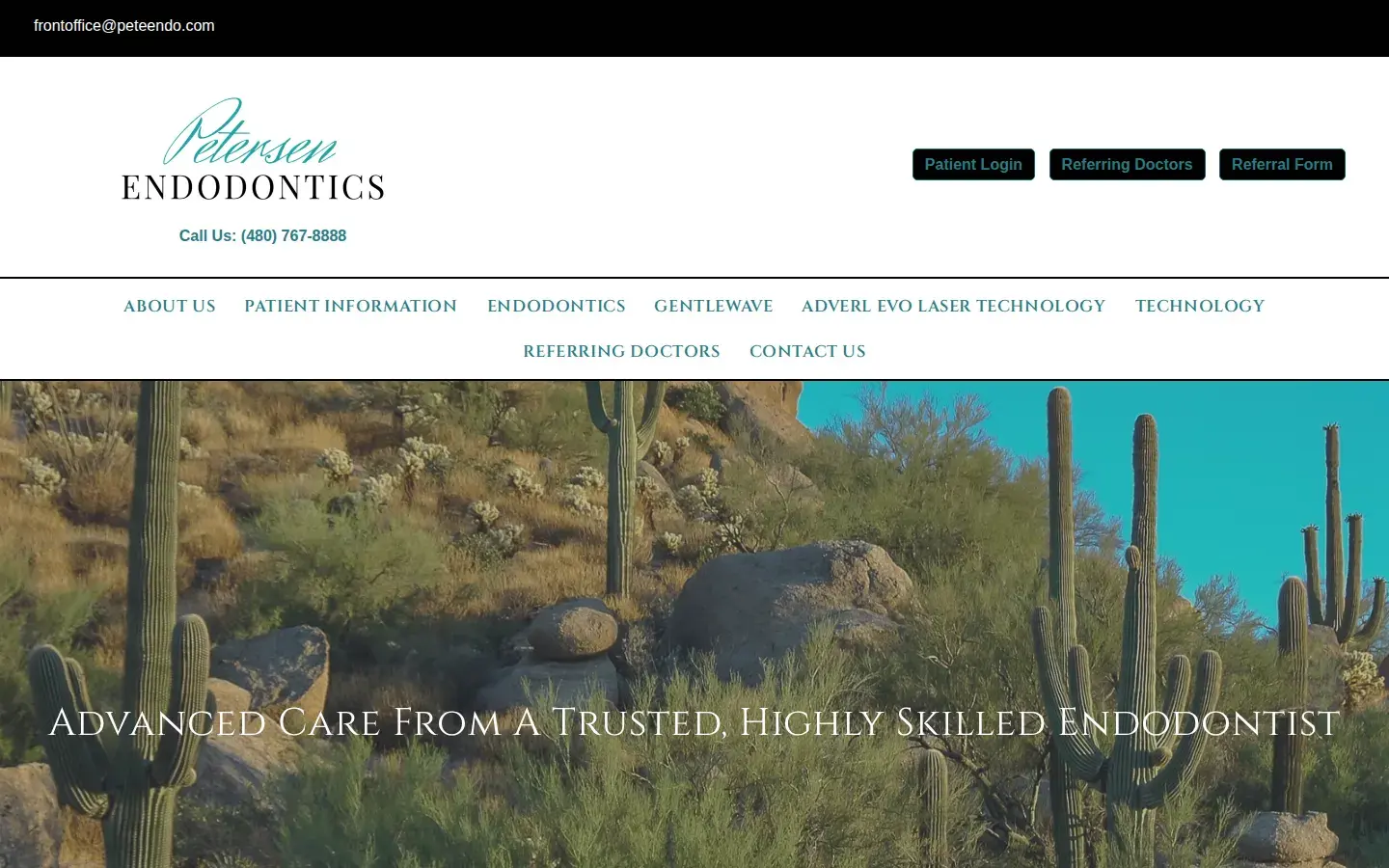 Homepage preview of Petersen Endodontics
