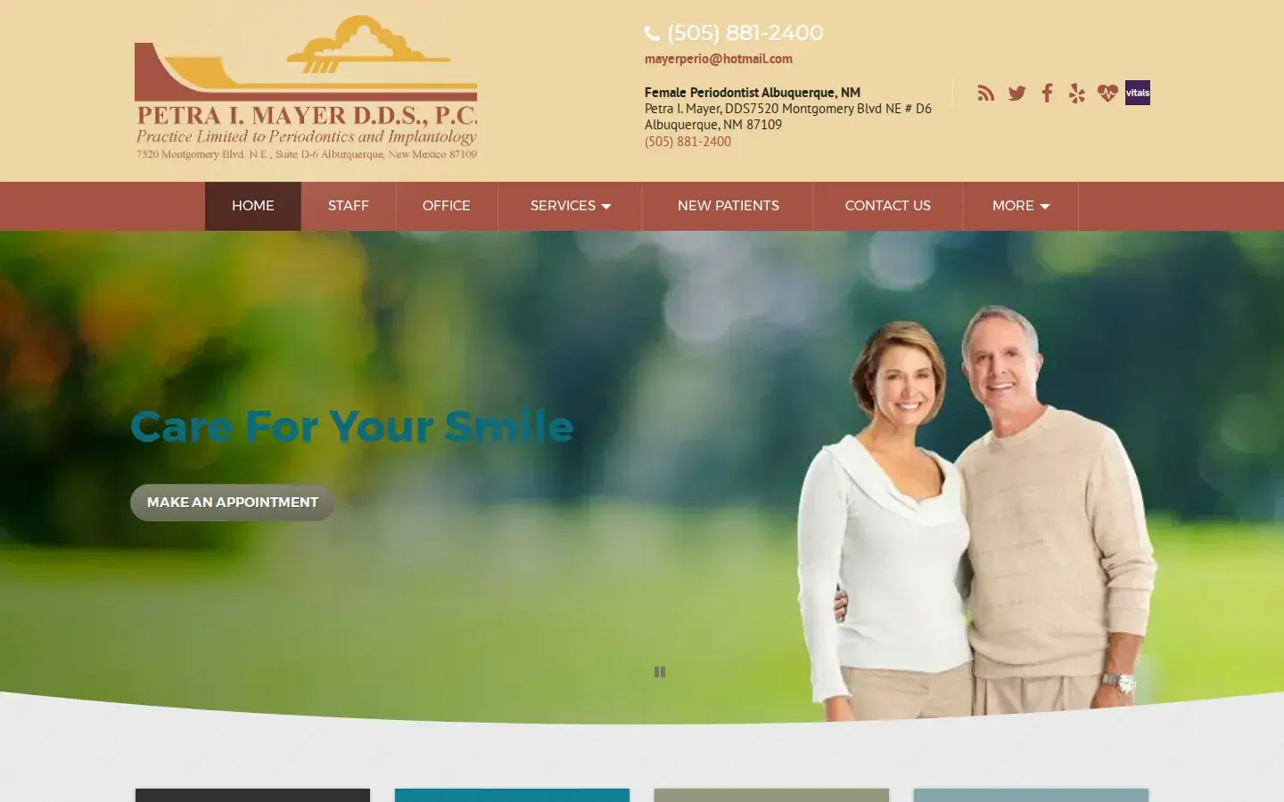 Homepage preview of Petra I. Mayer DDS
