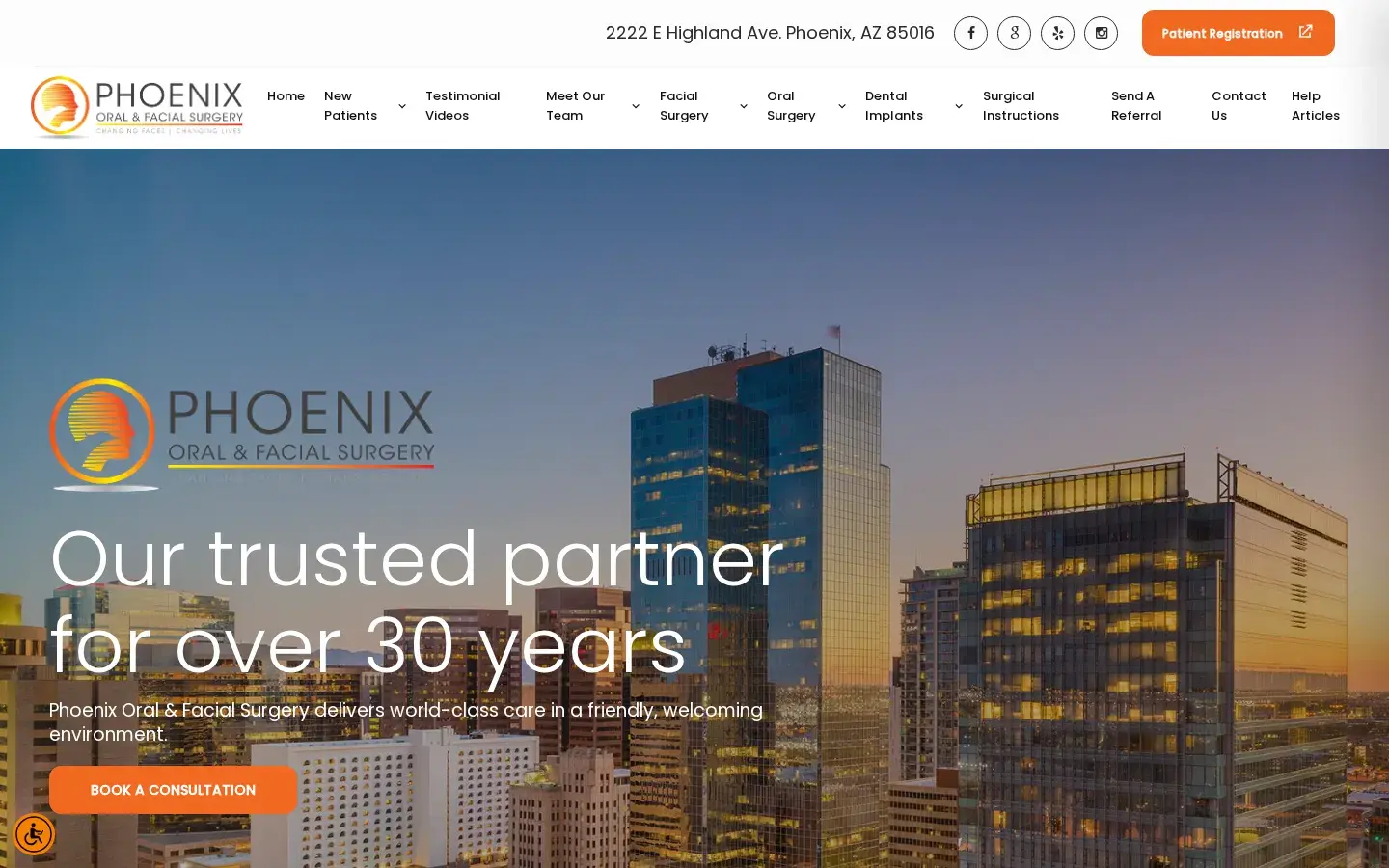 Homepage preview of Phoenix Oral & Facial Surgery