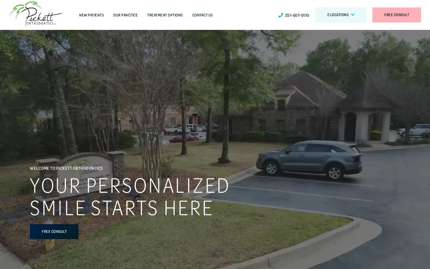 Homepage preview of Pickett Orthodontics