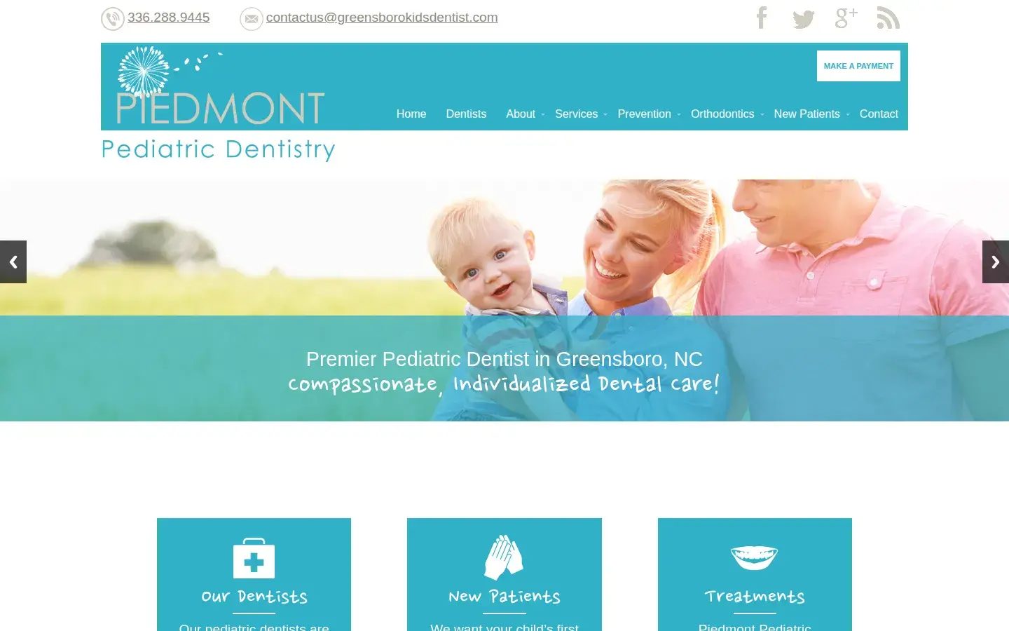 Homepage preview of Piedmont Pediatric Dentistry