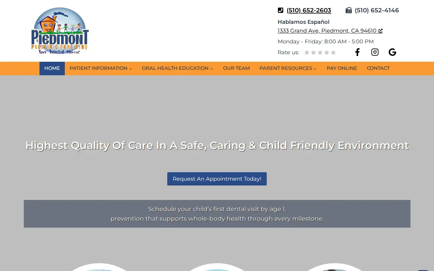 Homepage preview of Piedmont Pediatric Dentistry