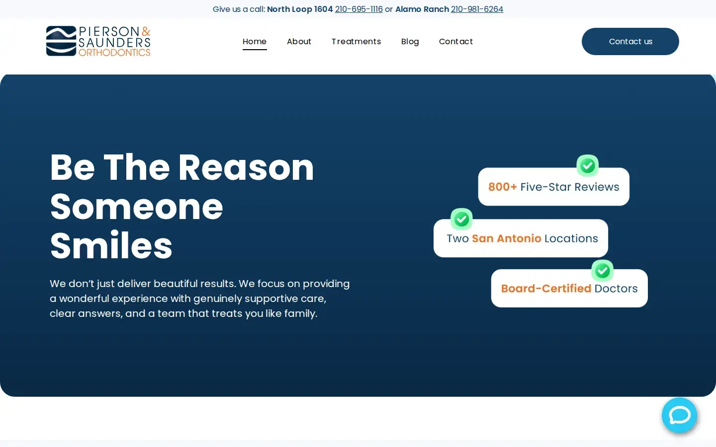 Homepage preview of Pierson & Saunders Ortho.