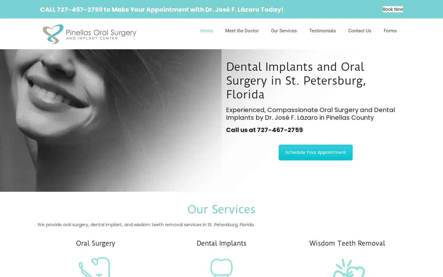 Homepage preview of Pinellas Oral Surgery and Implant Center