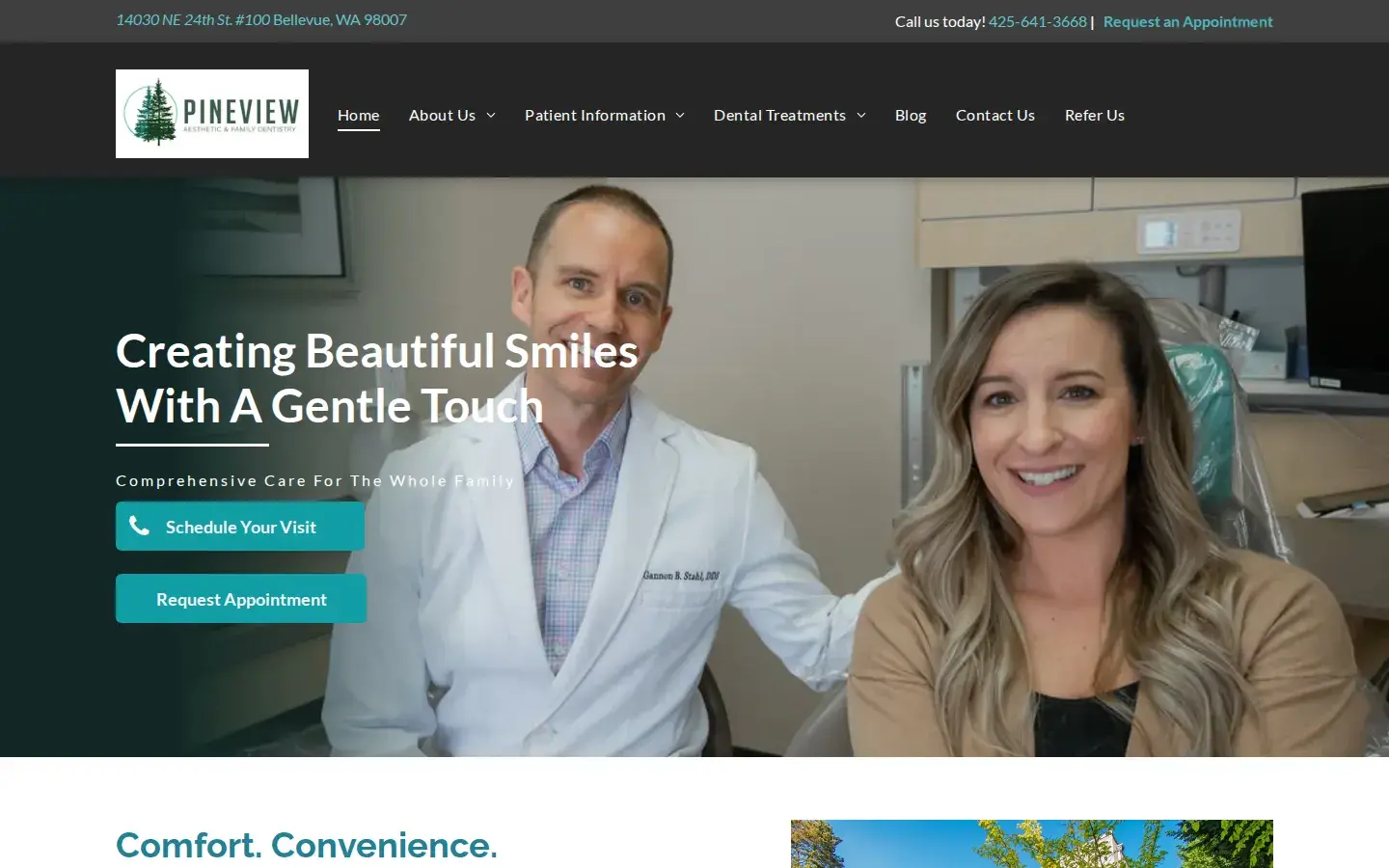 Homepage preview of Pineview Aesthetic & Family Dentistry