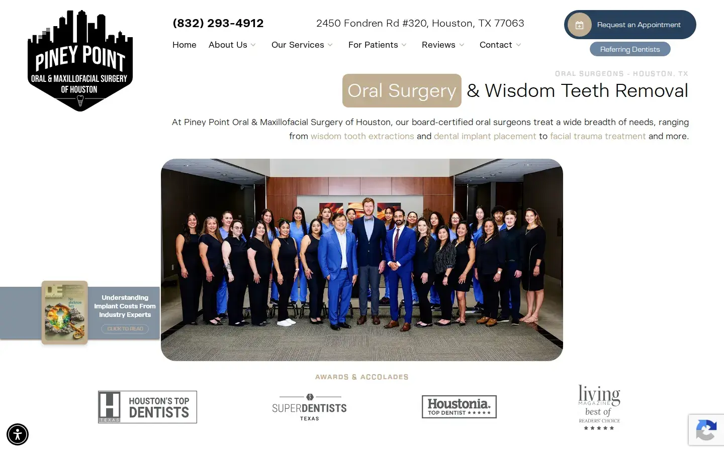 Homepage preview of Piney Point Oral & Maxillofacial Surgery
