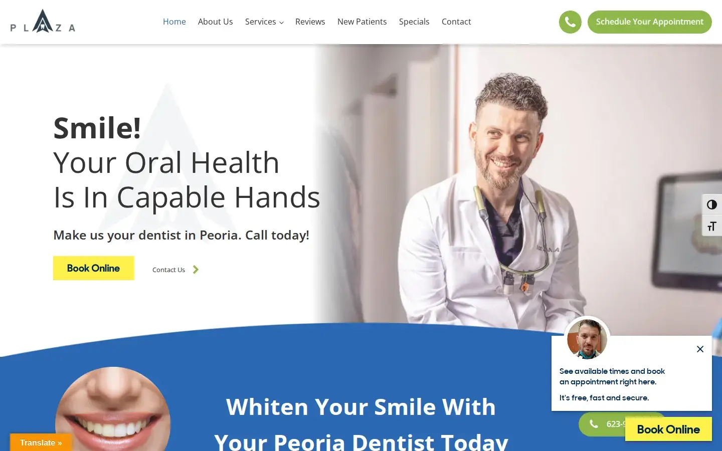 Homepage preview of Plaza Family Dental – Peoria