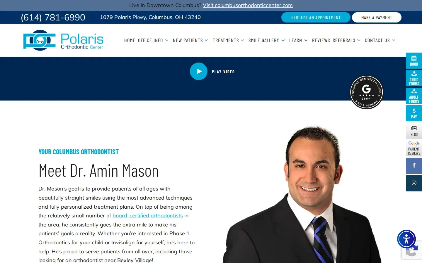 Homepage preview of Polaris Orthodontic Center