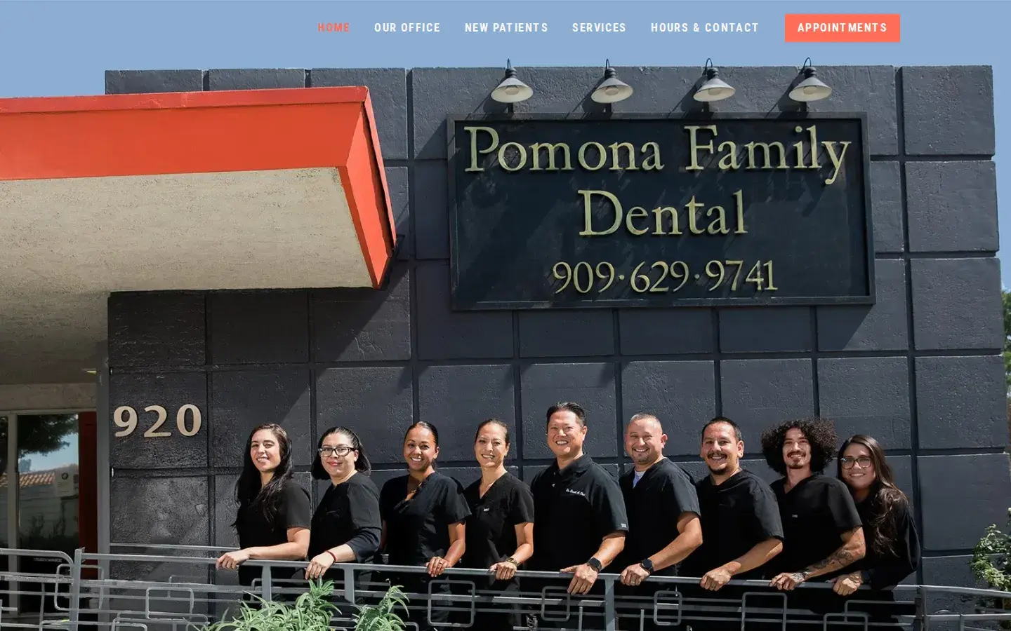 Homepage preview of Pomona Family Dental Practice