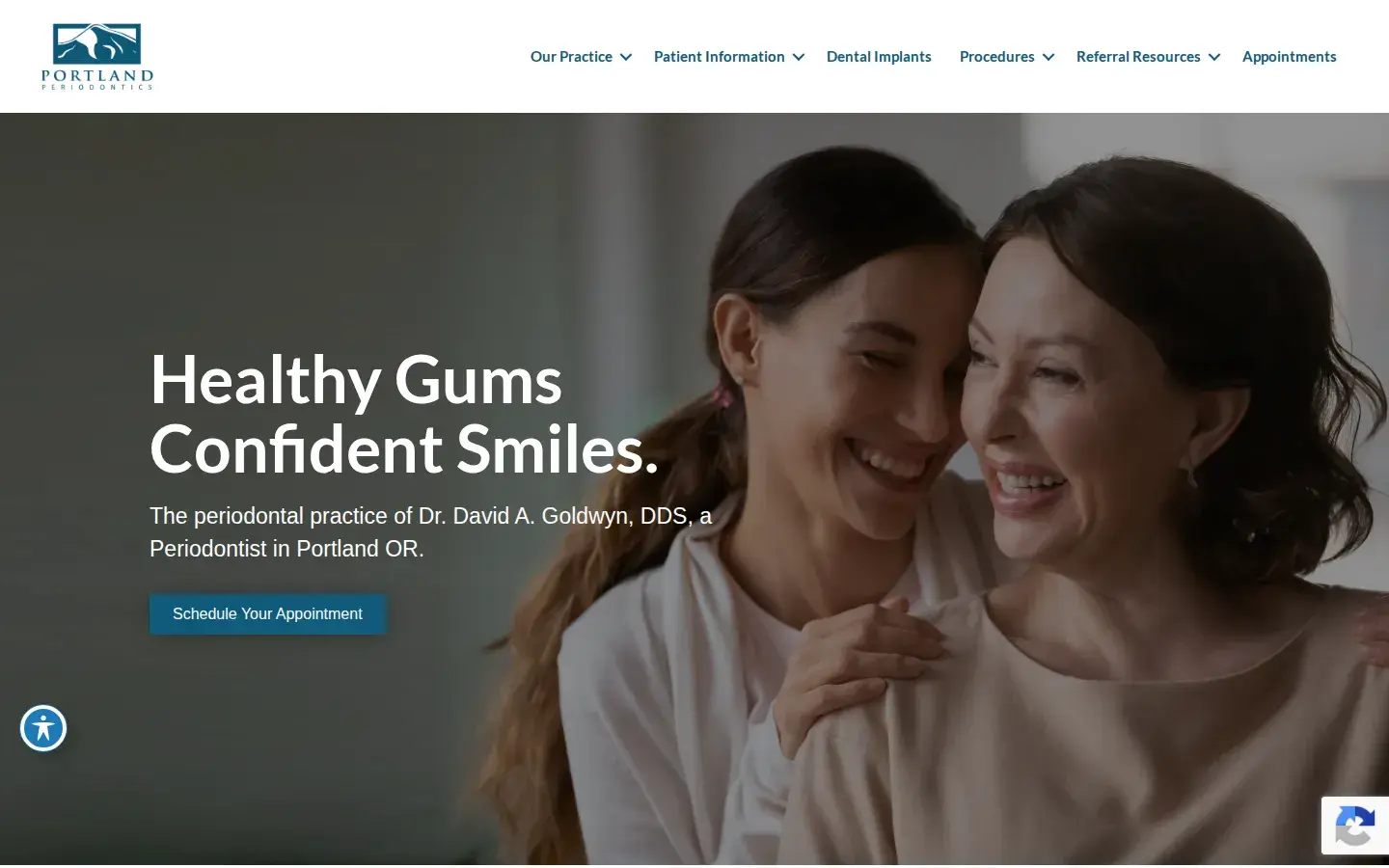 Homepage preview of Portland Periodontics-David A. Goldwyn, DDS
