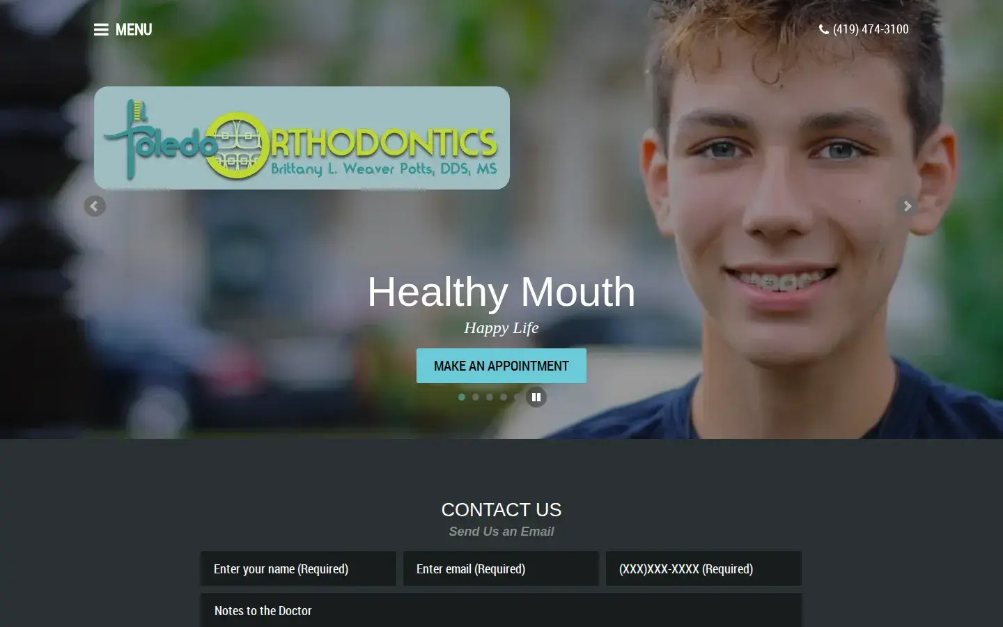 Homepage preview of Potts Brittany DDS