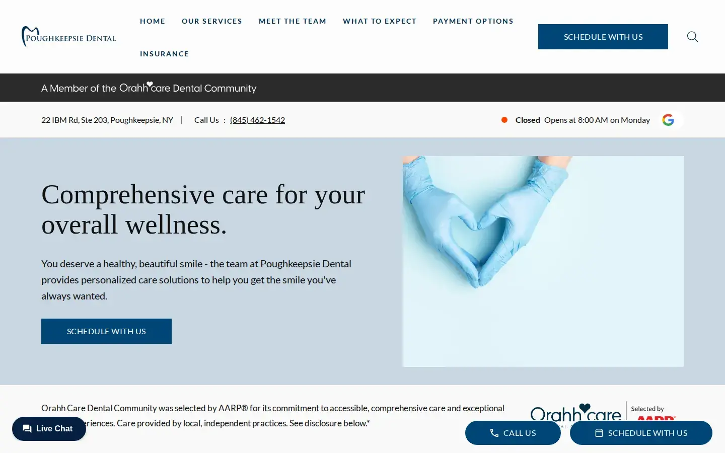 Homepage preview of Poughkeepsie Dental
