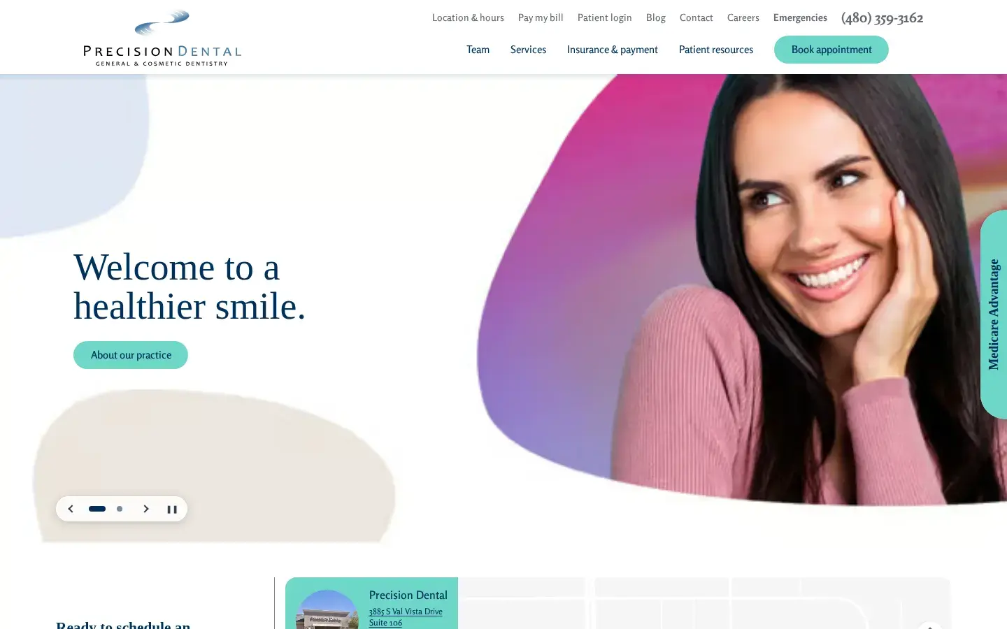 Homepage preview of Precision Dental