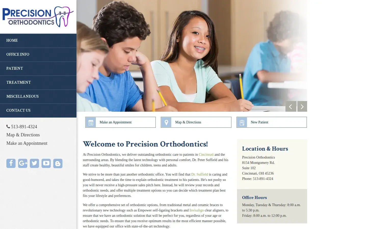 Homepage preview of Precision Orthodontics