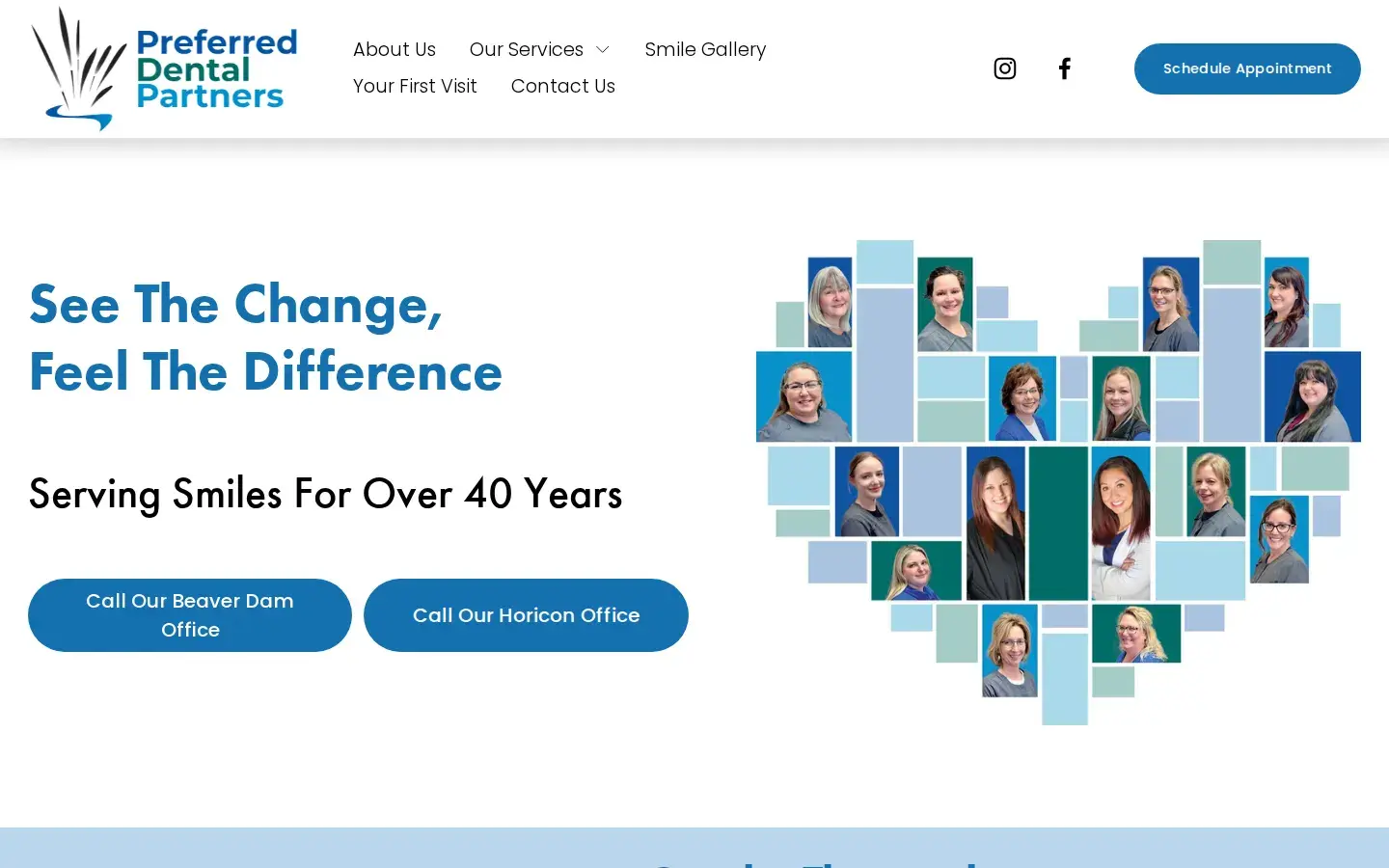 Homepage preview of Preferred Dental Partners