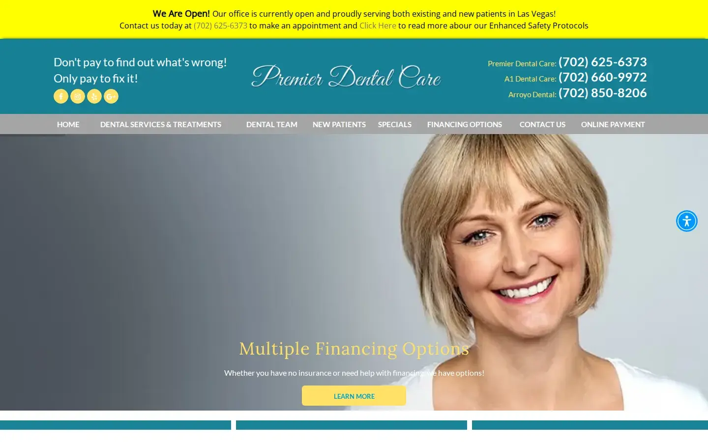 Homepage preview of Premier Dental Care