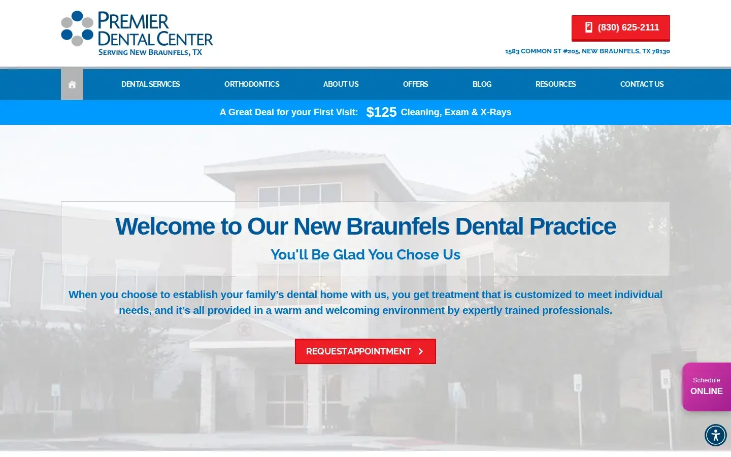 Homepage preview of Premier Dental Center