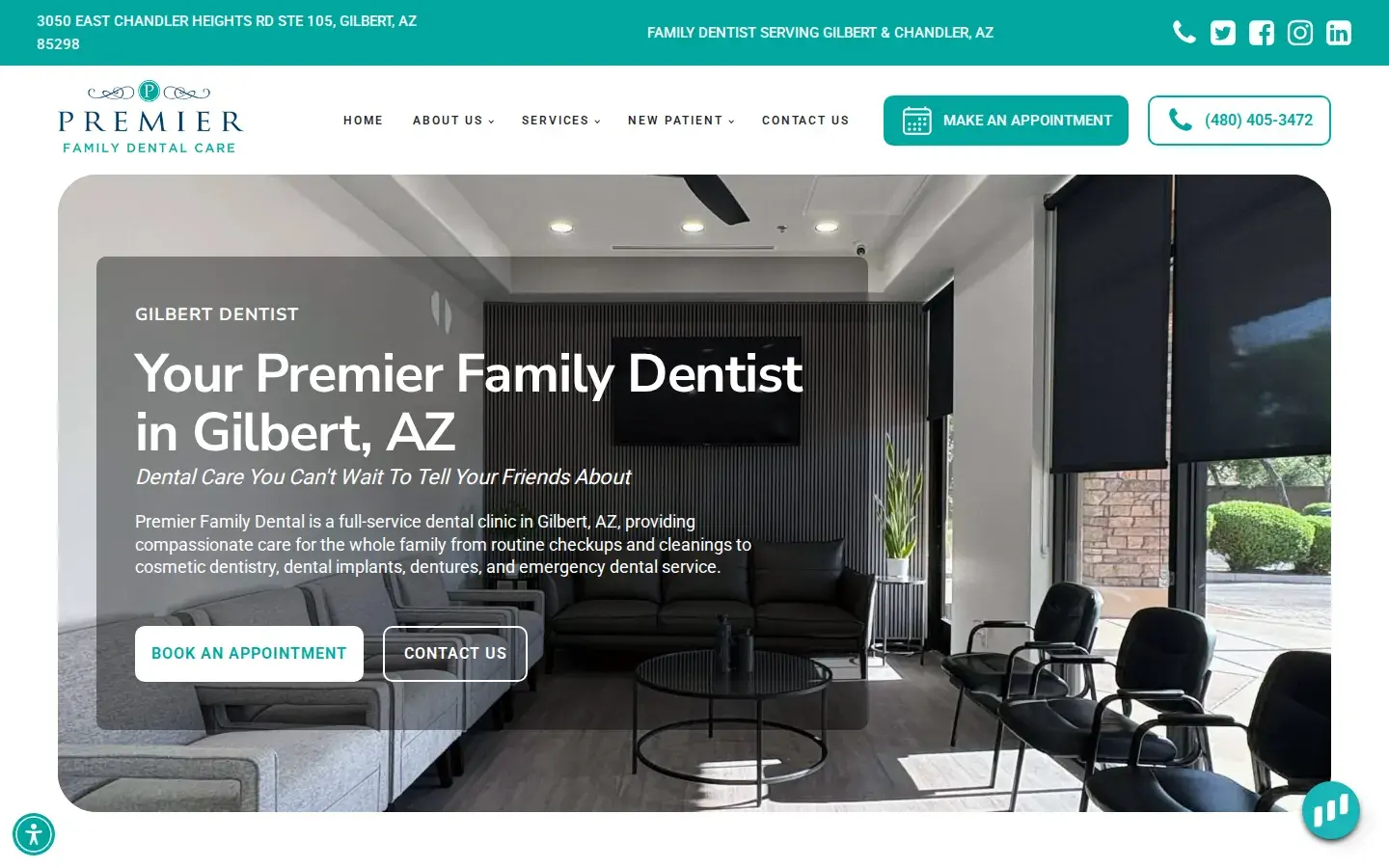 Homepage preview of Premier Family Dental Care