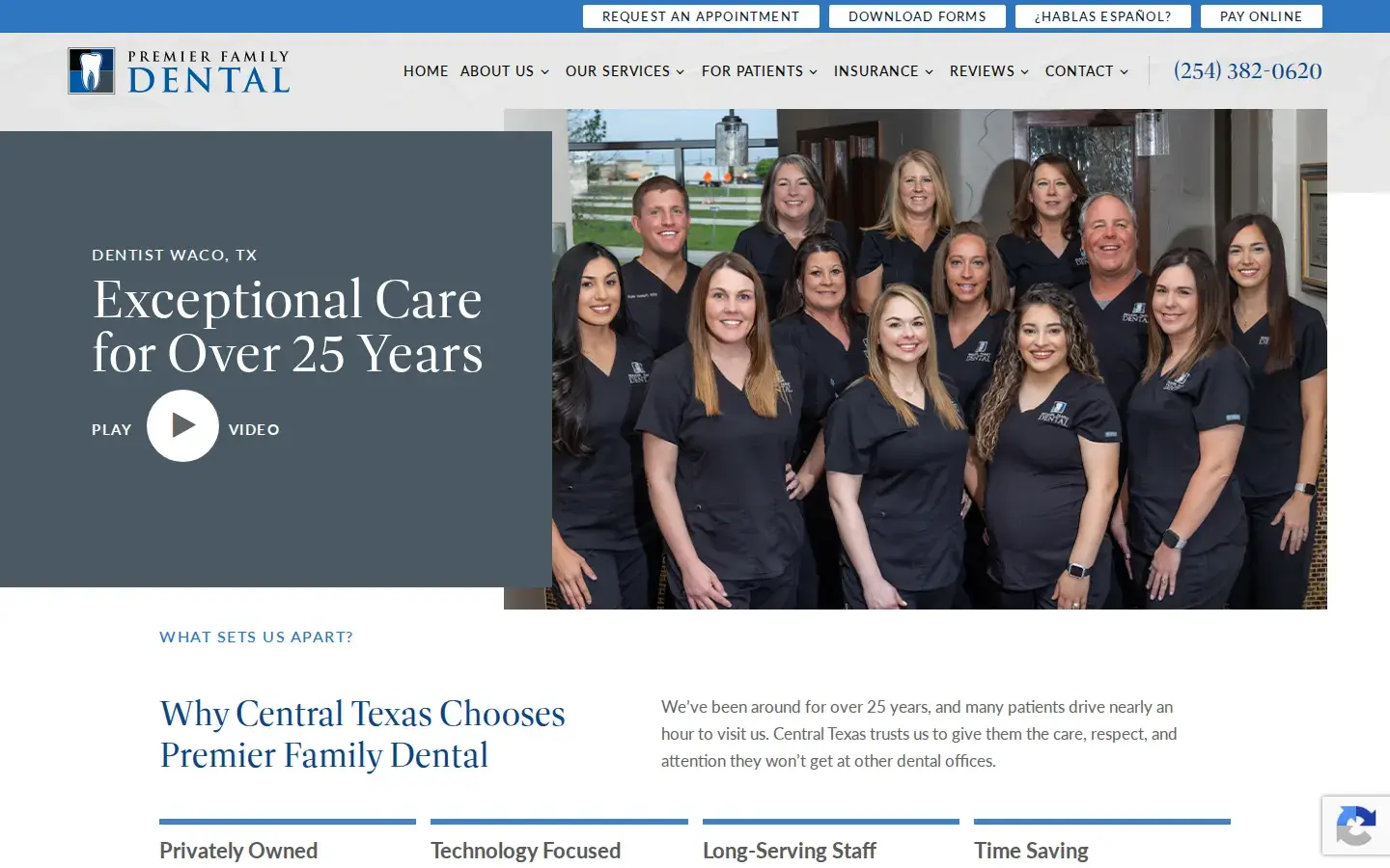 Homepage preview of Premier Family Dental