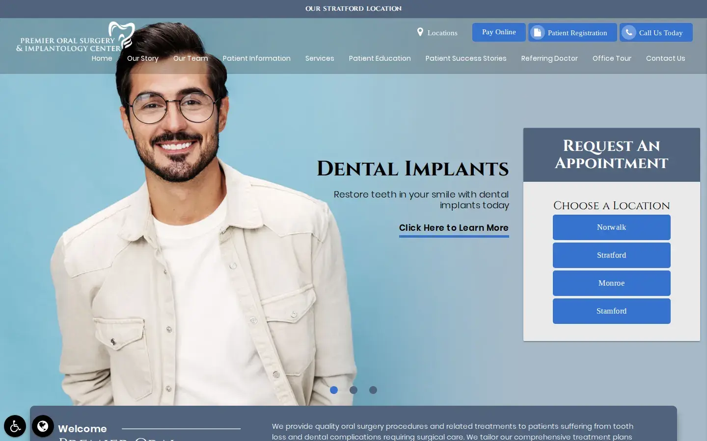 Homepage preview of Premier Oral Surgery & Implantology Center