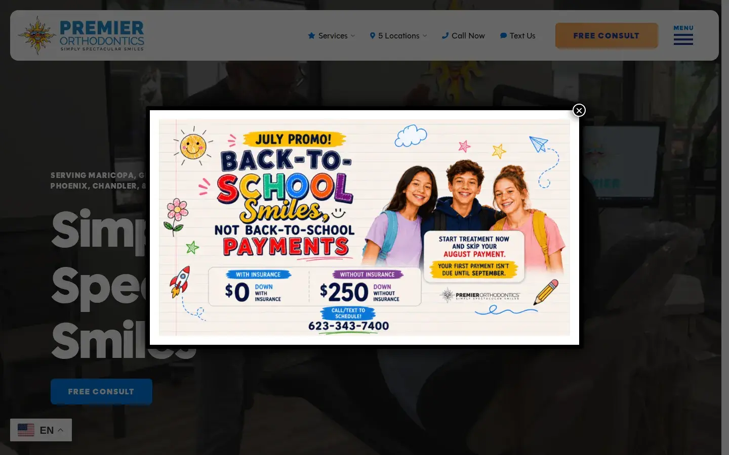 Homepage preview of Premier Orthodontics of Arrowhead/Glendale