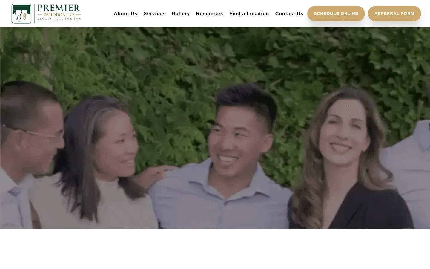 Homepage preview of Premier Periodontics Bellevue, WA
