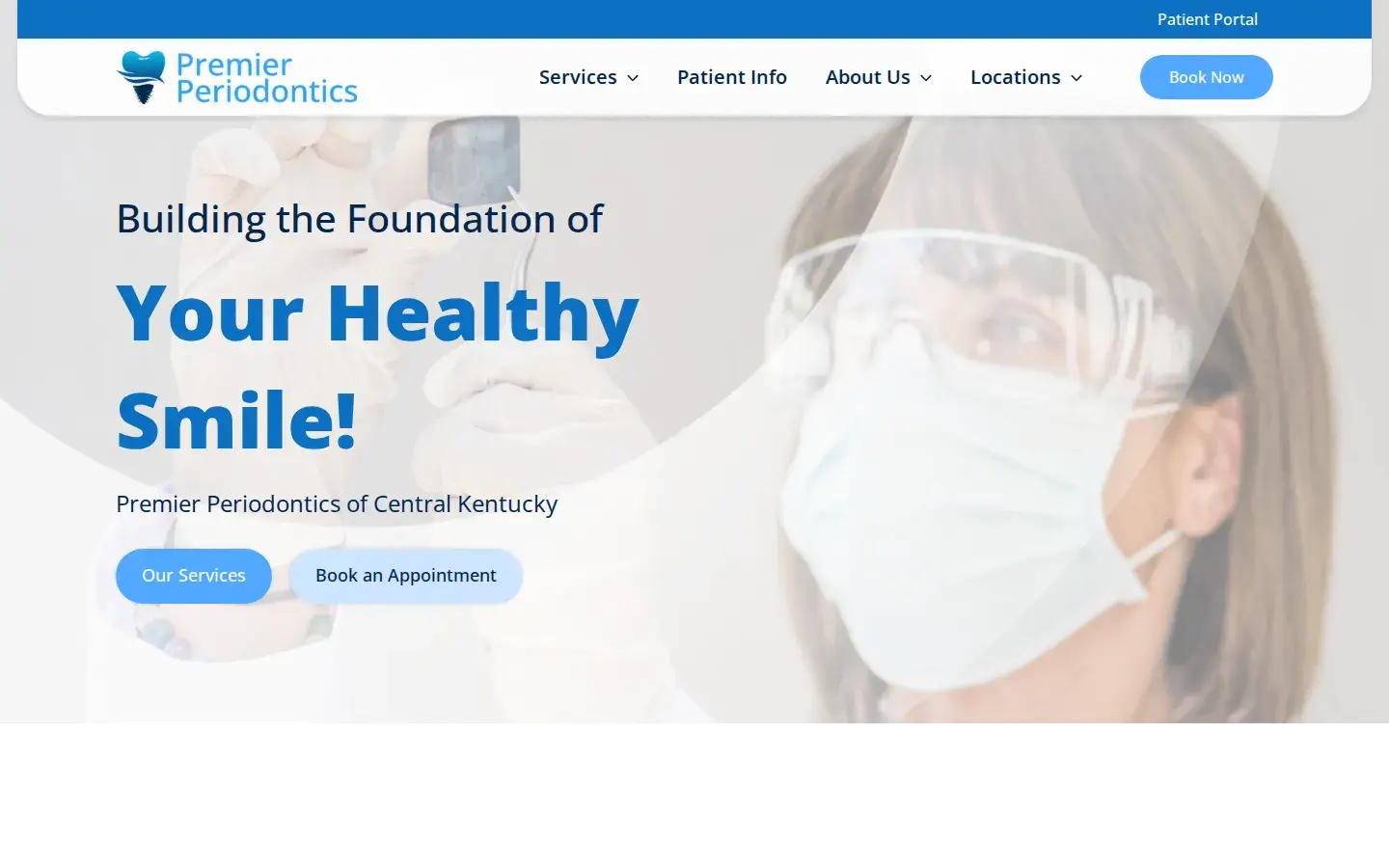 Homepage preview of Premier Periodontics