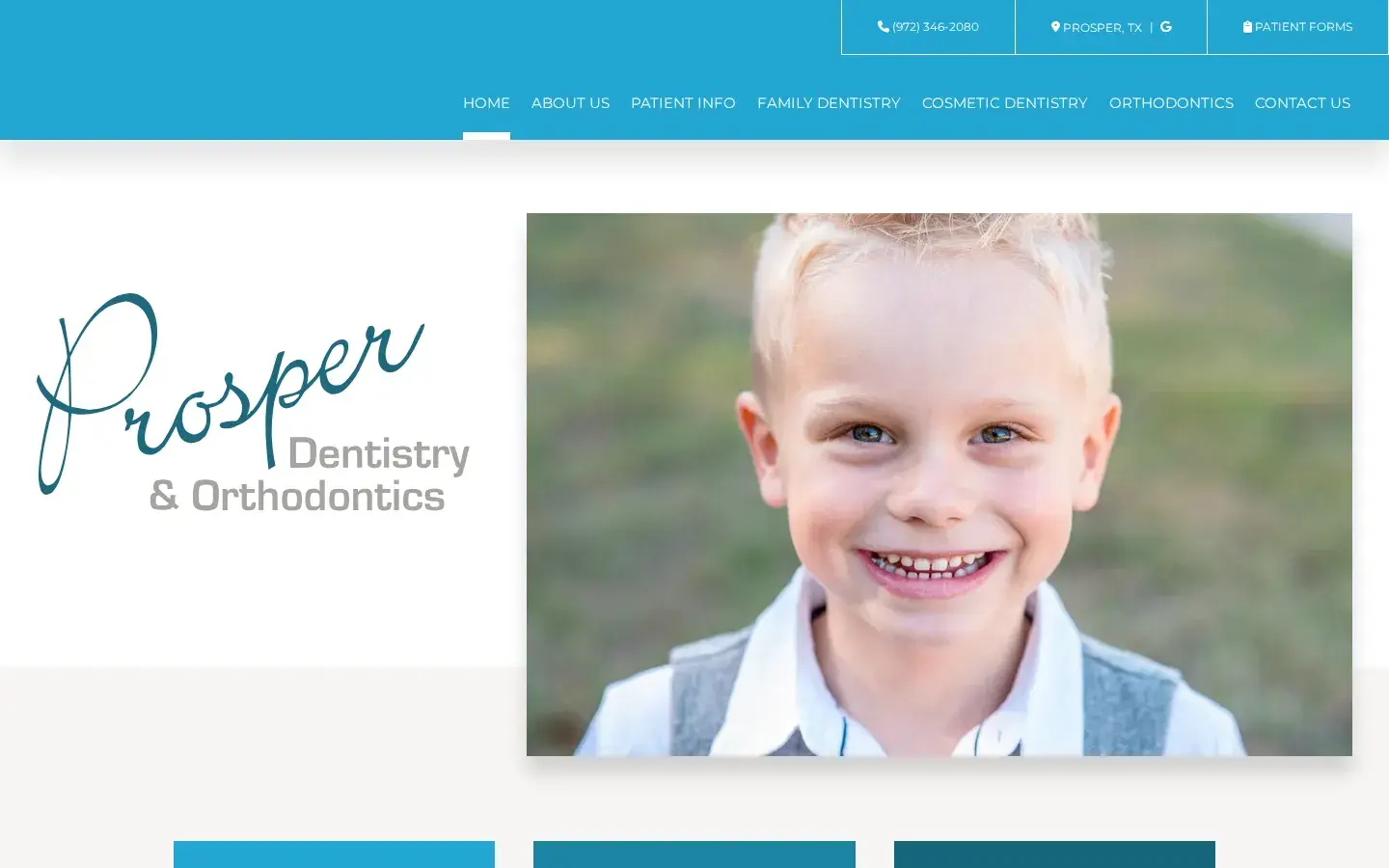 Homepage preview of Prosper Dentistry & Orthodontics