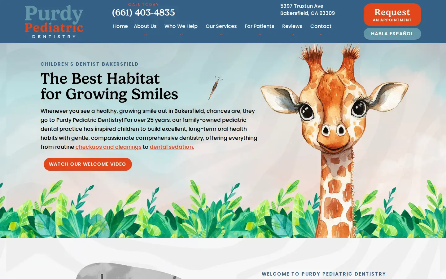 Homepage preview of Purdy Pediatric Dentistry