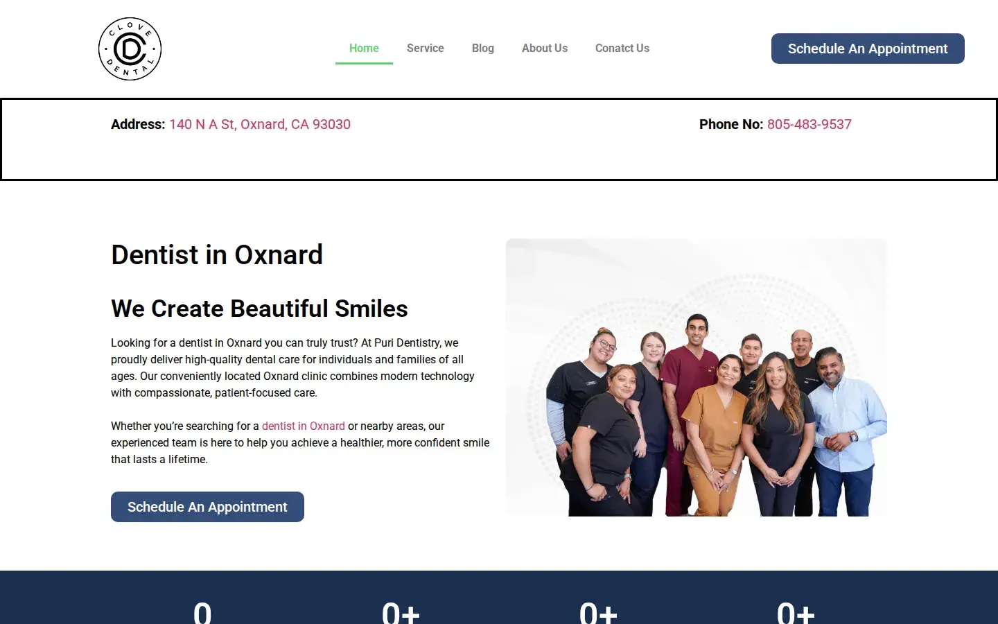 Homepage preview of Puri Dentistry