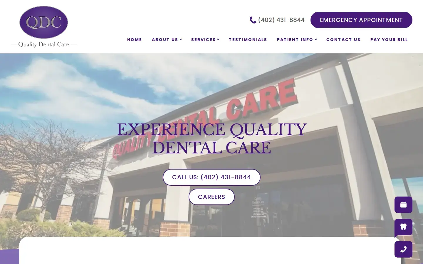 Homepage preview of Quality Dental Care