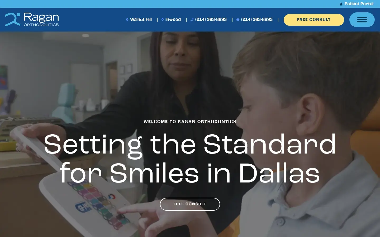 Homepage preview of Ragan Orthodontics