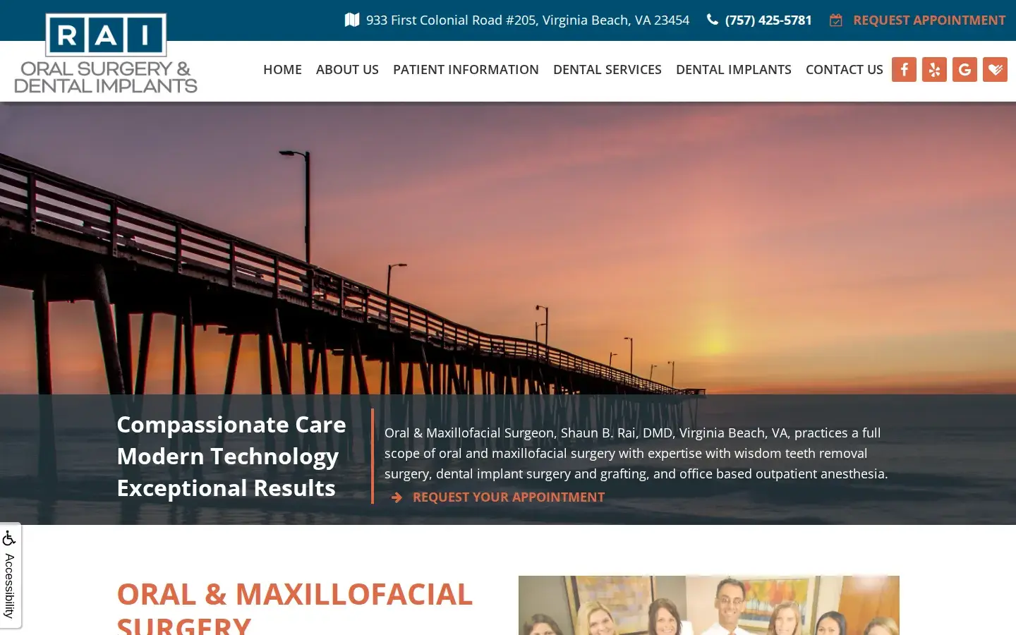 Homepage preview of Rai Oral Surgery and Dental Implants
