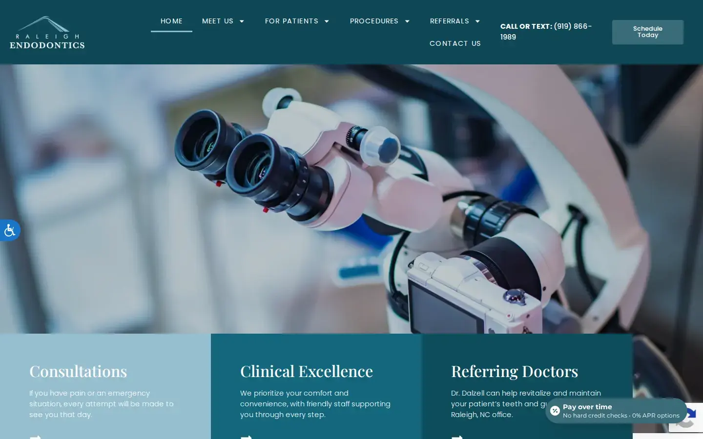 Homepage preview of Raleigh Endodontics