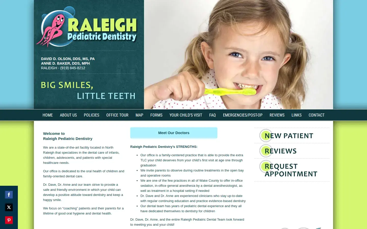 Homepage preview of Raleigh Pediatric Dentistry