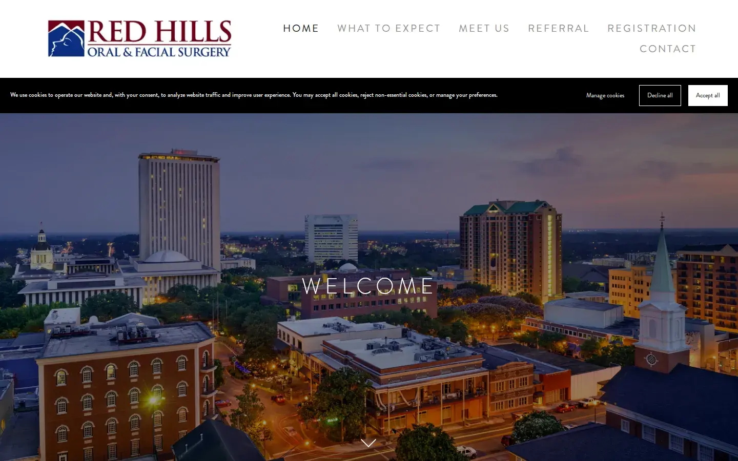 Homepage preview of Red Hills Oral and Facial Surgery