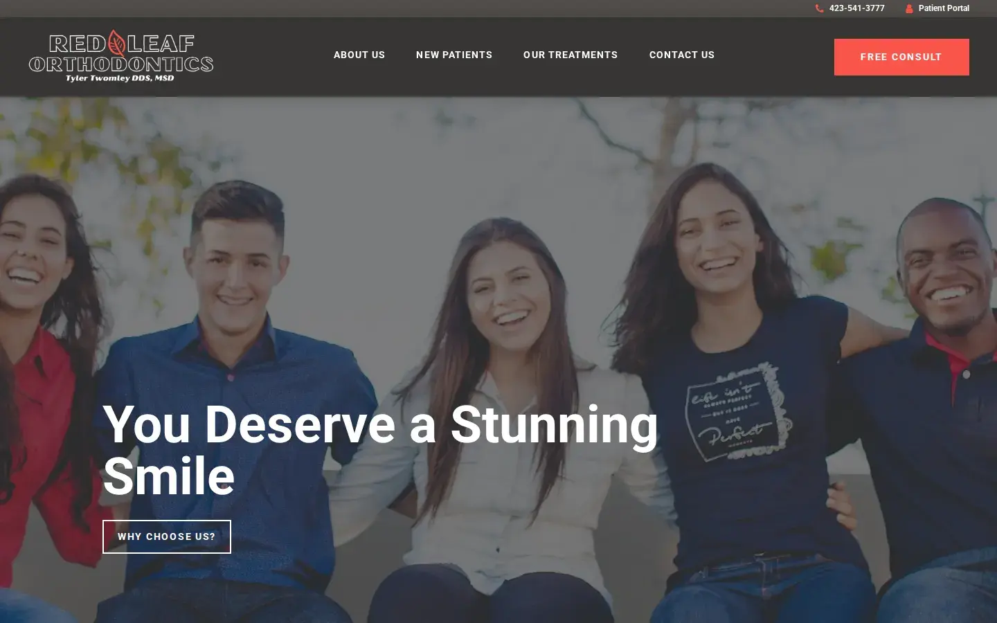 Homepage preview of Red Leaf Orthodontics
