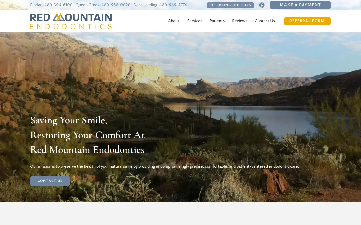Homepage preview of Red Mountain Endodontics