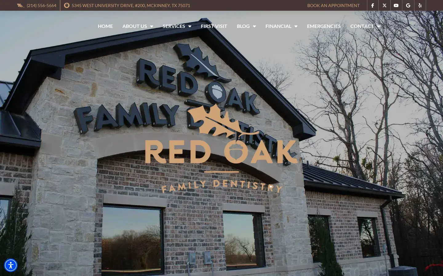Homepage preview of Red Oak Family Dentistry