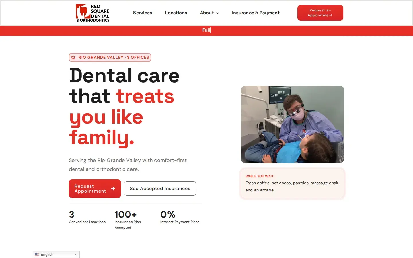 Homepage preview of Red Square Dental & Orthodontics