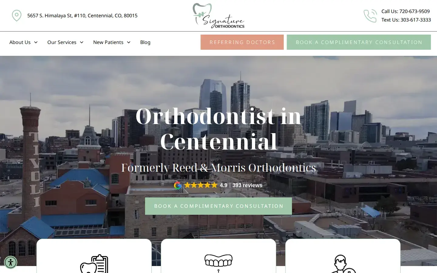 Homepage preview of Reed Orthodontics - Centennial