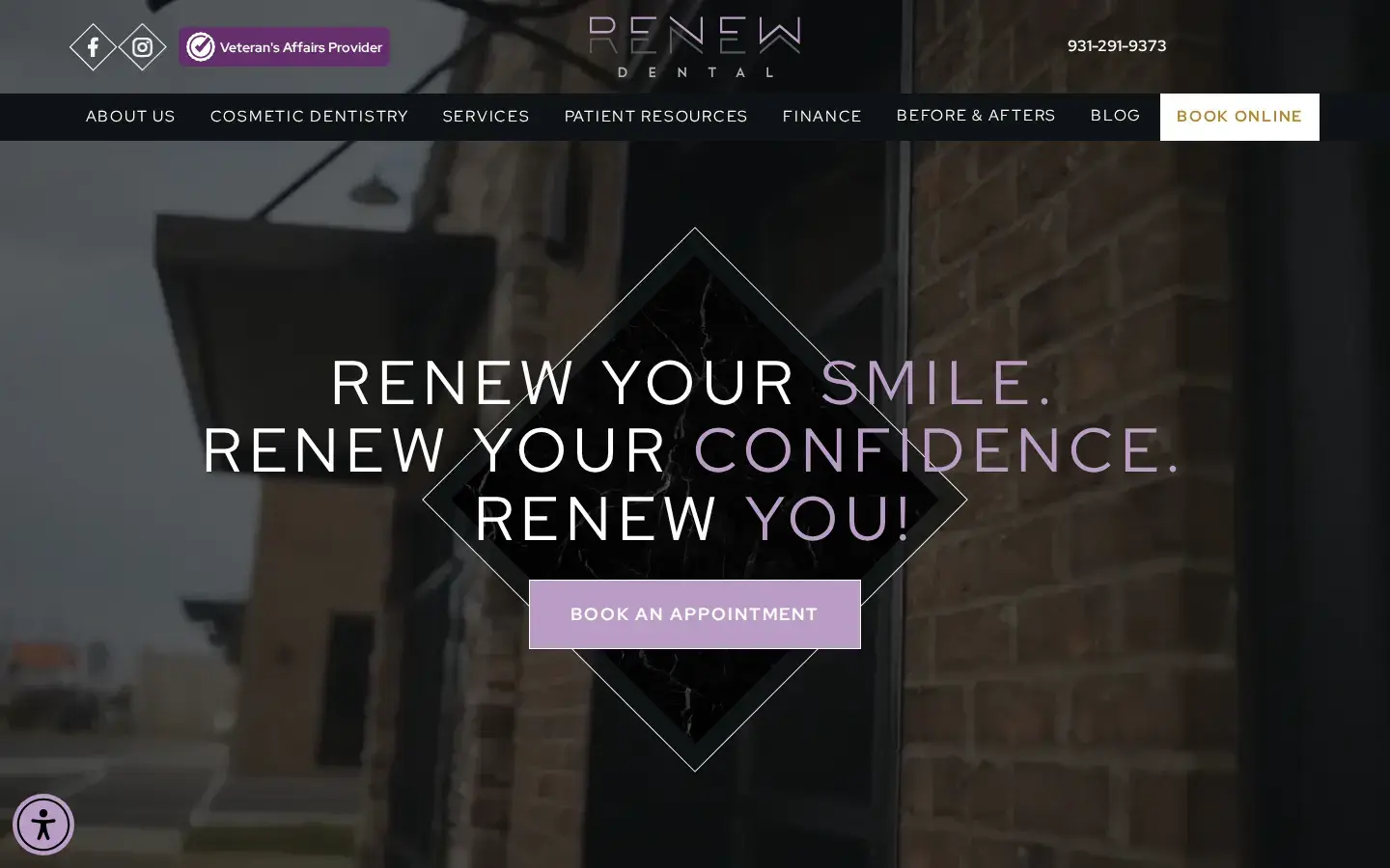 Homepage preview of Renew Dental