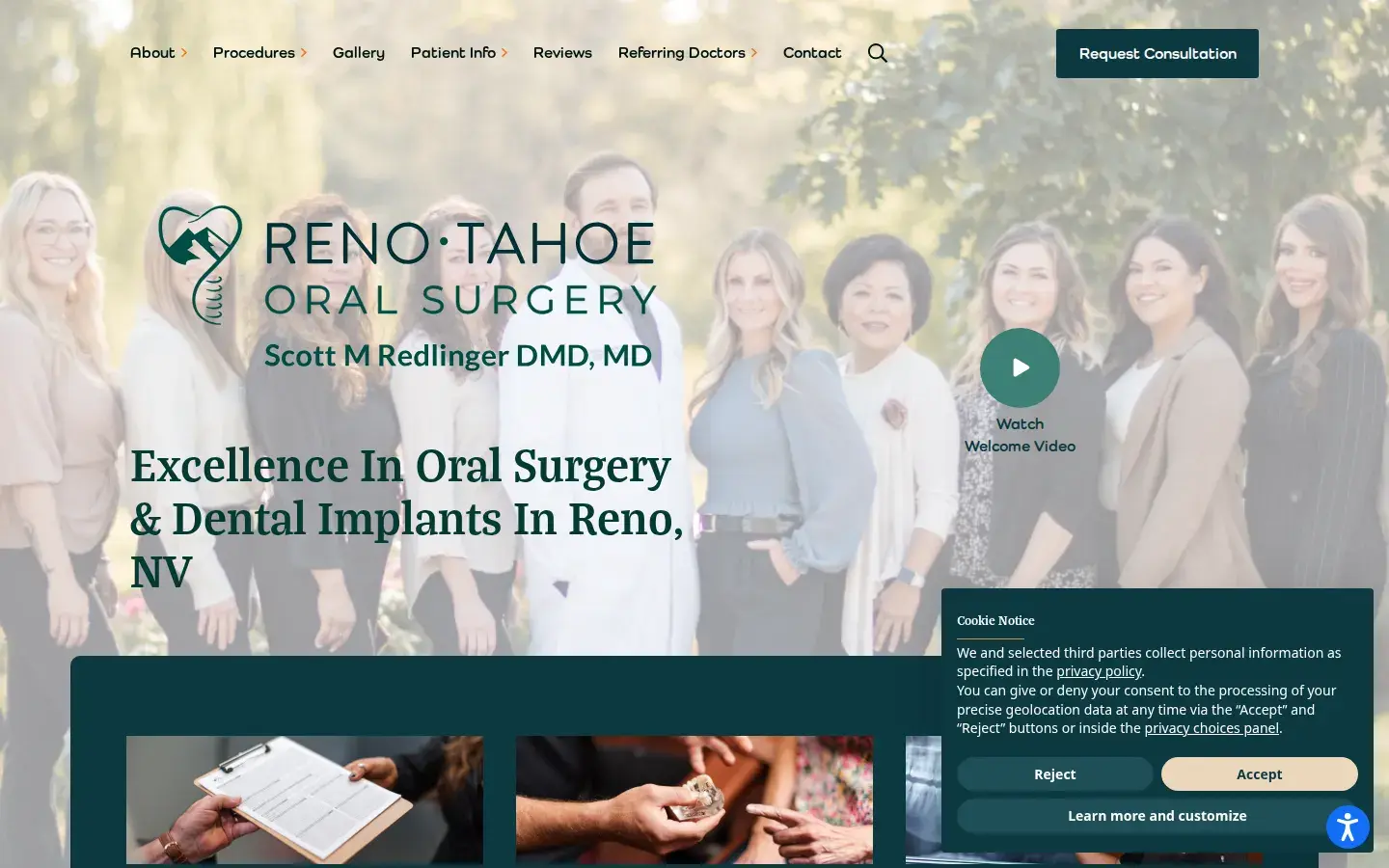 Homepage preview of Reno-Tahoe Oral Surgery and Dental Implant Center