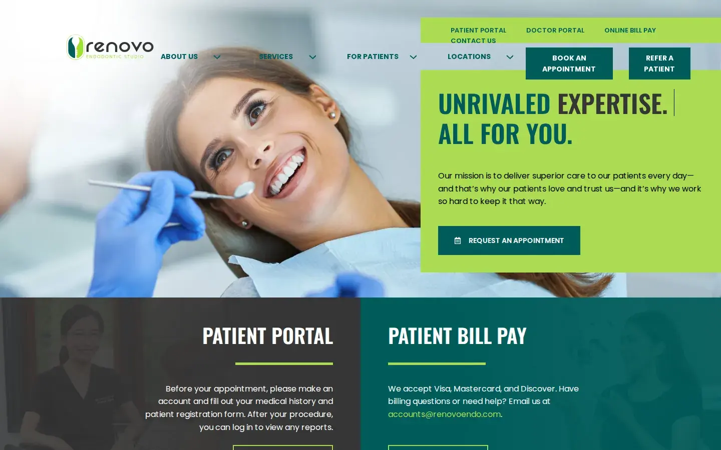 Homepage preview of Renovo Endodontic Studio