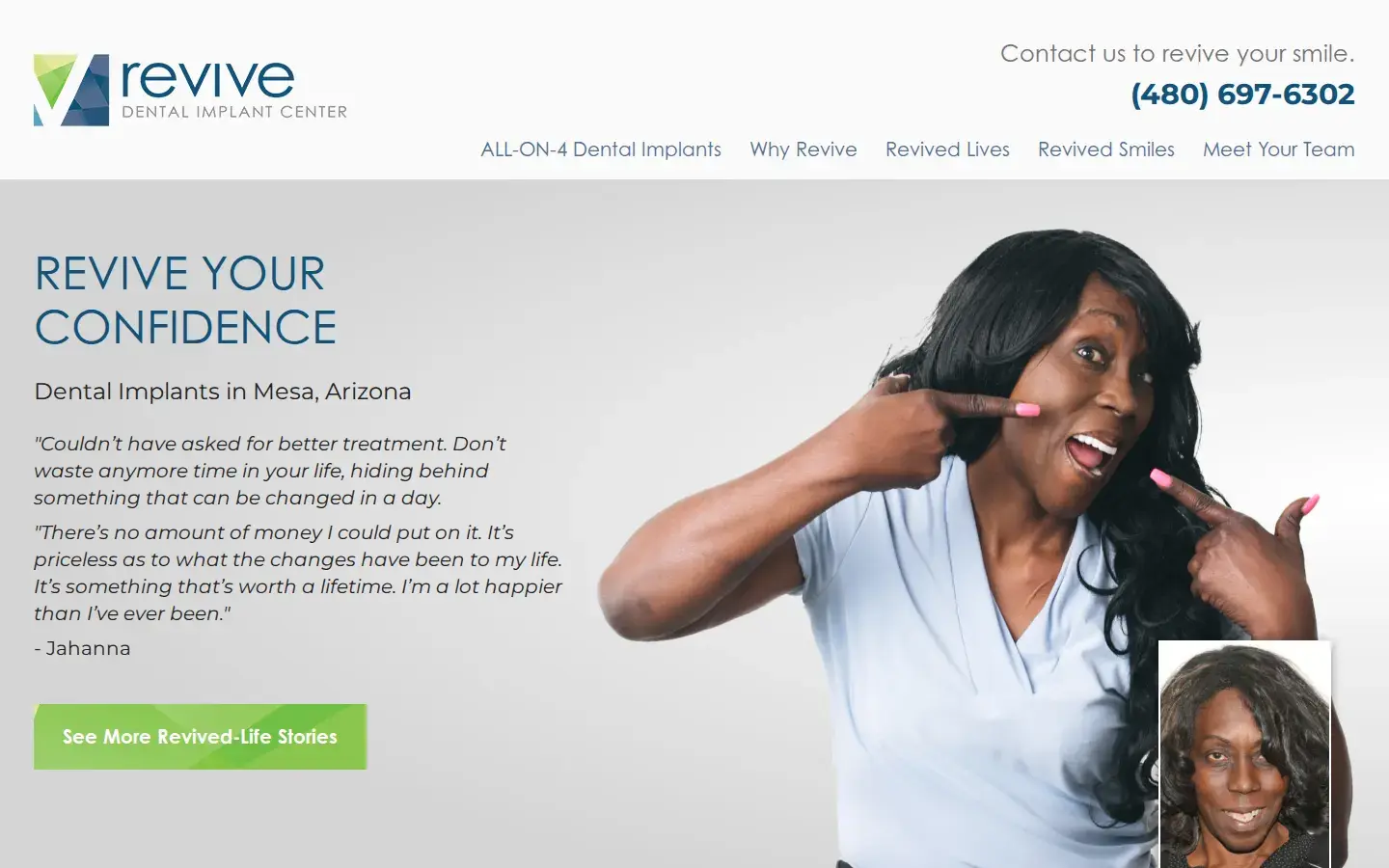 Homepage preview of Revive Dental Implant Center