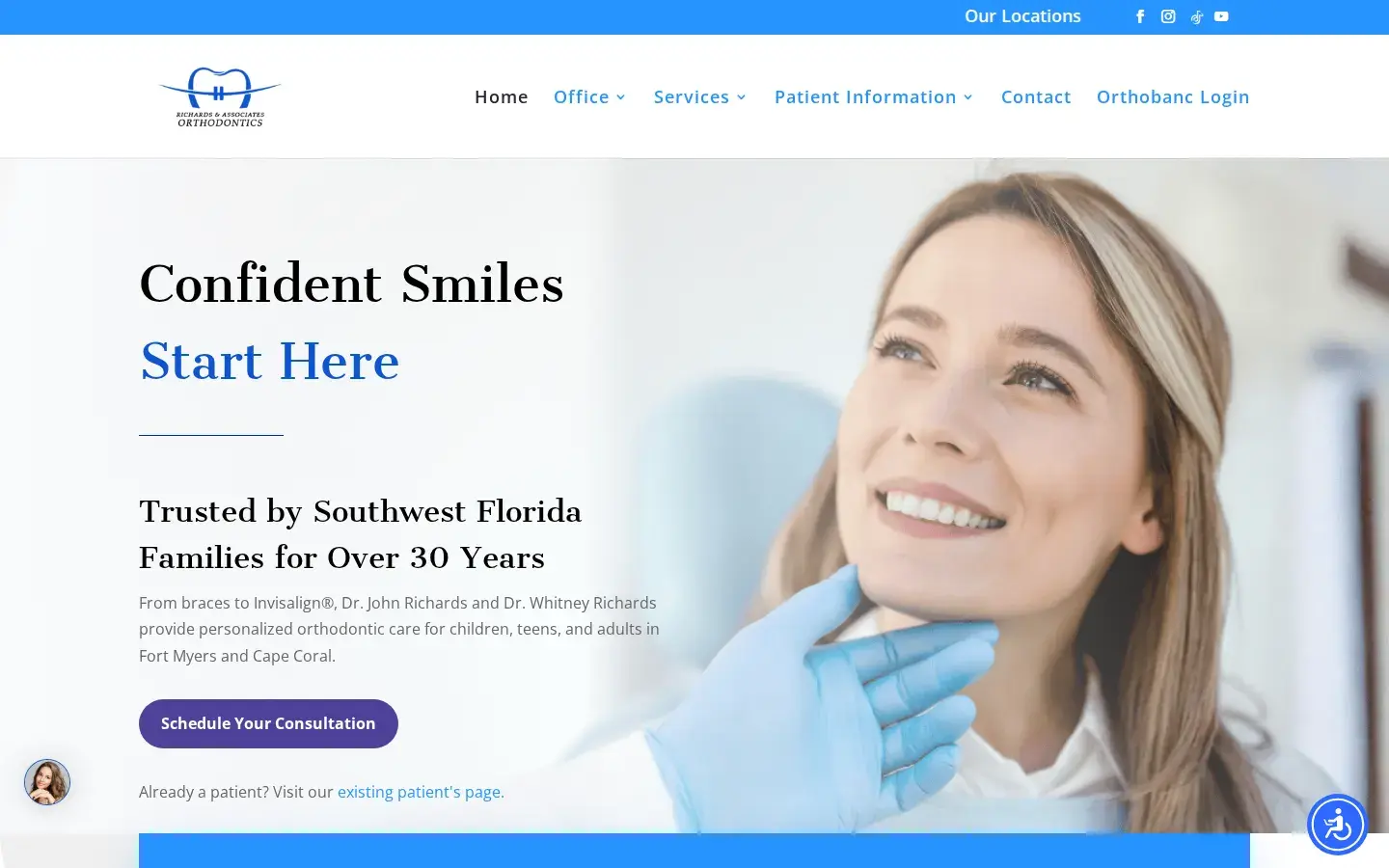 Homepage preview of Richards & Levine Orthodontics